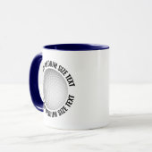 Middelzware Textuur NAVY BLAUW Combinatie 11oz Aan Mok (Voorkant links)
