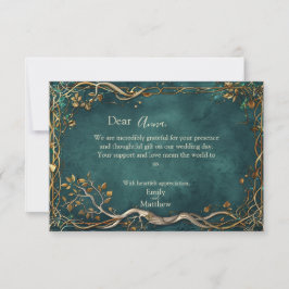 Midden-aarde Majesteit bruiloft Bedankkaart