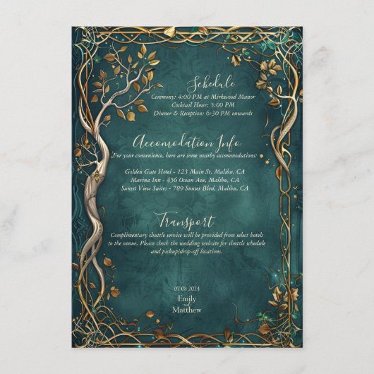 Midden-aarde Majesteit Bruiloft Behuizing Kaart (Voorkant)