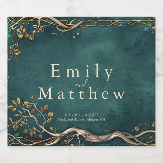 Midden-aarde Majesteit bruiloft Bier Etiket (Enkel label)