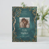 Midden-aarde Majesteit bruiloft Save The Date (Staand voorkant)