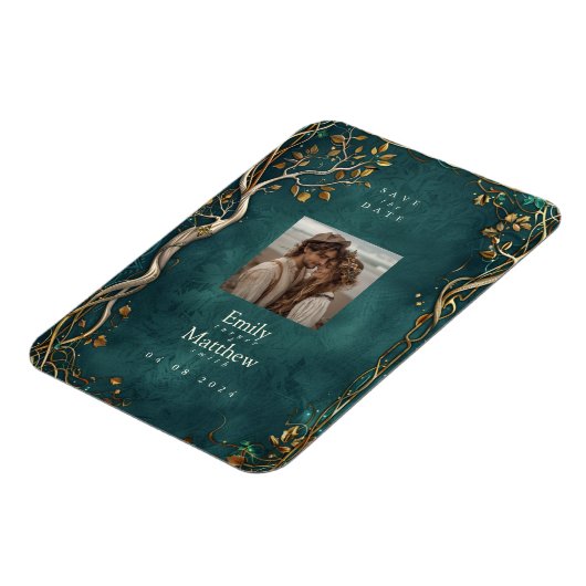 Midden-aarde Majesteit Bruiloft Save The Date Magneet (Linkerzijde)