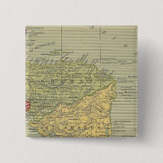 Midden-Amerika 5 Vierkante Button 5,1 Cm (Voorkant)