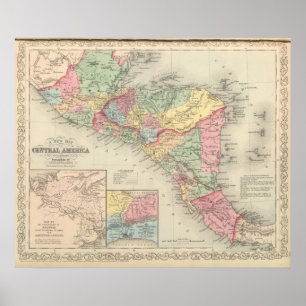 Midden-Amerika 6 Poster