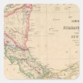Midden - Amerika 9 Vierkante Sticker (Voorkant)