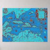 Midden-Amerika ("America Occidentalis") Poster (Voorkant)