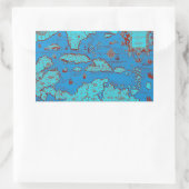 Midden-Amerika ("America Occidentalis") Rechthoekige Sticker (Tas)