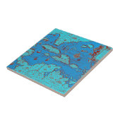 Midden-Amerika ("America Occidentalis") Tegeltje (Zijkant)