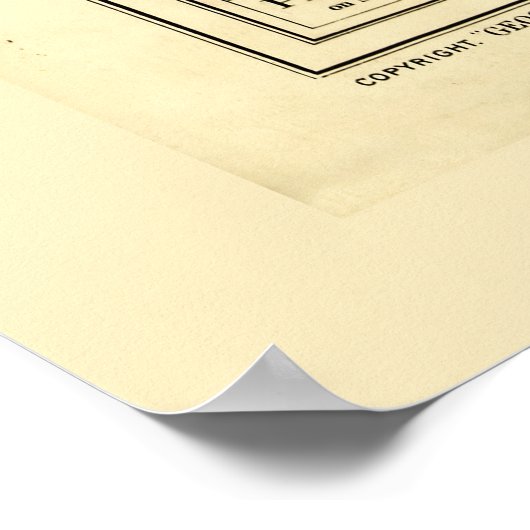 Midden-Amerika en Panama Map c. 1920 Poster (Hoek)