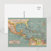 Midden-Amerika & het Caribisch Briefkaart Kaart (Voorkant / Achterkant)