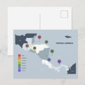 Midden-Amerika Kaart (Voorkant / Achterkant)