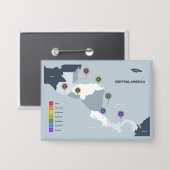 Midden-Amerika Kaart Button (Voorkant / Achterkant)