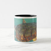 Midden-Amerika, Panama, Bocas Del Torro Tweekleurige Koffiemok (Center)