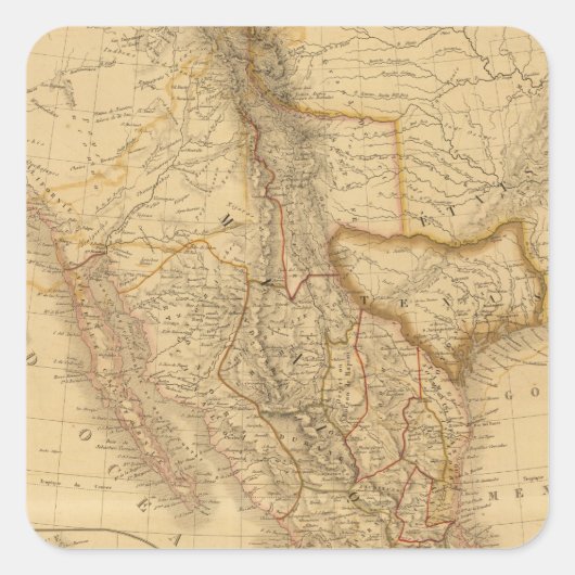 Midden-Amerika Vierkante Sticker (Voorkant)