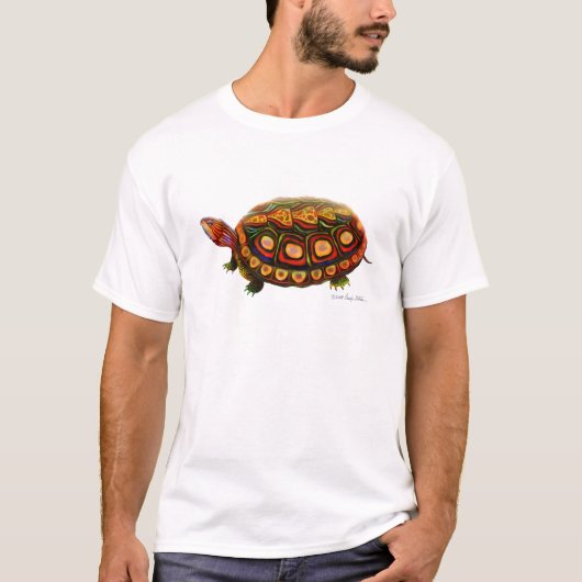 Midden-Amerikaanse houtenschildpad T-shirt (Voorkant)