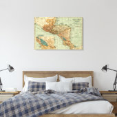 Midden-AmerikaPanoramische KaartMidden-Amerika 2 Canvas Afdruk (Insitu (Slaapkamer))