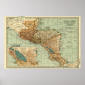 Midden-AmerikaPanoramische KaartMidden-Amerika 2 Poster (Voorkant)