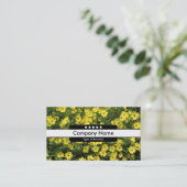 Midden band 5 Spots - Gele Daisies Visitekaartje (Staand voorkant)