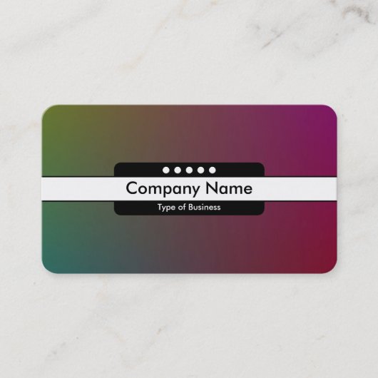 Midden band 5 Spots - Gradiënt Y, M, B, R, Donker Visitekaartje (Voorkant)