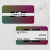 Midden band 5 Spots - Gradiënt Y, M, B, R, Donker Visitekaartje (Voorkant / Achterkant)