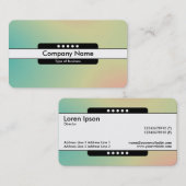 Midden Band 5 Spots - Gradiënt Y, M, B, R, Donkere Visitekaartje (Voorkant / Achterkant)