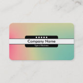 Midden Band 5 Spots - Gradiënt Y, M, B, R, Donkere Visitekaartje (Voorkant)