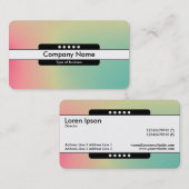 Midden Band 5 Spots - Gradiënt Y, M, B, R, Donkere Visitekaartje (Voorkant / Achterkant)