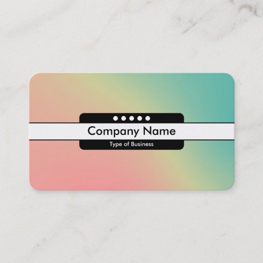 Midden Band 5 Spots - Gradiënt Y, M, B, R, Donkere Visitekaartje (Voorkant)