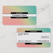 Midden Band 5 Spots - Gradiënt Y, M, B, R, Donkere Visitekaartje (Voorkant / Achterkant)