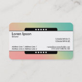 Midden Band 5 Spots - Gradiënt Y, M, B, R, Donkere Visitekaartje (Achterkant)