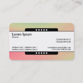 Midden Band 5 Spots - Gradiënt Y, M, B, R, Donkere Visitekaartje (Achterkant)