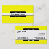 Midden band 5 spots - Heldergeel Visitekaartje (Voorkant / Achterkant)
