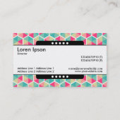 Midden band 5 Spots - Hexagon Patroon 02 Visitekaartje (Achterkant)