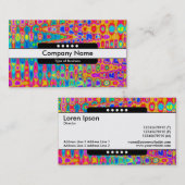 Midden band 5 Spots - Kleurrijk Abstract Visitekaartje (Voorkant / Achterkant)