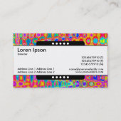 Midden band 5 Spots - Kleurrijk Abstract Visitekaartje (Achterkant)