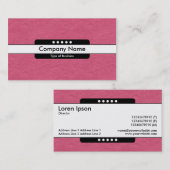 Midden band 5 Spots - Krimpapiertextuur Visitekaartje (Voorkant / Achterkant)