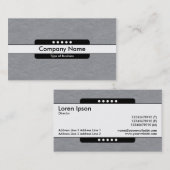 Midden-band 5 Spots - Mid-grijs papiertextuur Visitekaartje (Voorkant / Achterkant)