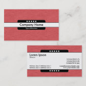 Midden band 5 spots - Rood papier Visitekaartje (Voorkant / Achterkant)