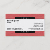 Midden band 5 spots - Rood papier Visitekaartje (Achterkant)