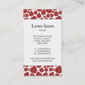 Midden band - Bladeren - Ruby op wit Visitekaartje (Achterkant)