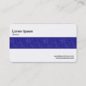 Midden Band - Blauwe Denim Visitekaartje (Achterkant)