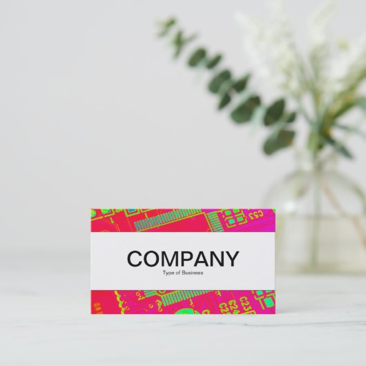 Midden band (geseded) - Abstracte kringloop Visitekaartje (Staand voorkant)