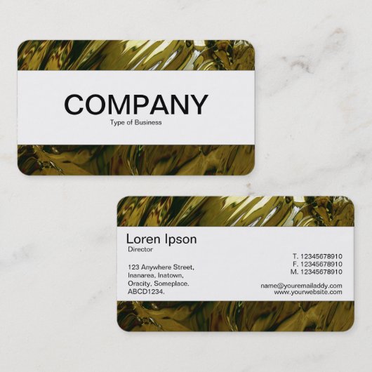 Midden band (gesneden) - Abstract vloeibaar goud Visitekaartje (Voorkant / Achterkant)