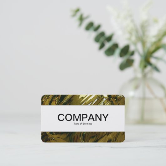 Midden band (gesneden) - Abstract vloeibaar goud Visitekaartje (Staand voorkant)