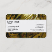 Midden band (gesneden) - Abstract vloeibaar goud Visitekaartje (Achterkant)