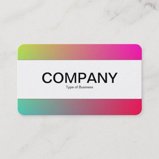 Midden band (gesneden) - gradiënt Y,M,B,R, Visitekaartje (Voorkant)