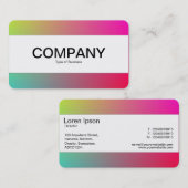 Midden band (gesneden) - gradiënt Y,M,B,R, Visitekaartje (Voorkant / Achterkant)