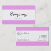 Midden band (gesneden) - Manuscript - Lila Gepild  Visitekaartje (Voorkant / Achterkant)