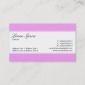 Midden band (gesneden) - Manuscript - Lila Gepild  Visitekaartje (Achterkant)