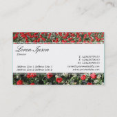 Midden band (gesneden) - Manuscript - Rode Tulpen  Visitekaartje (Achterkant)